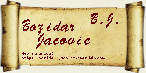 Božidar Jačović vizit kartica